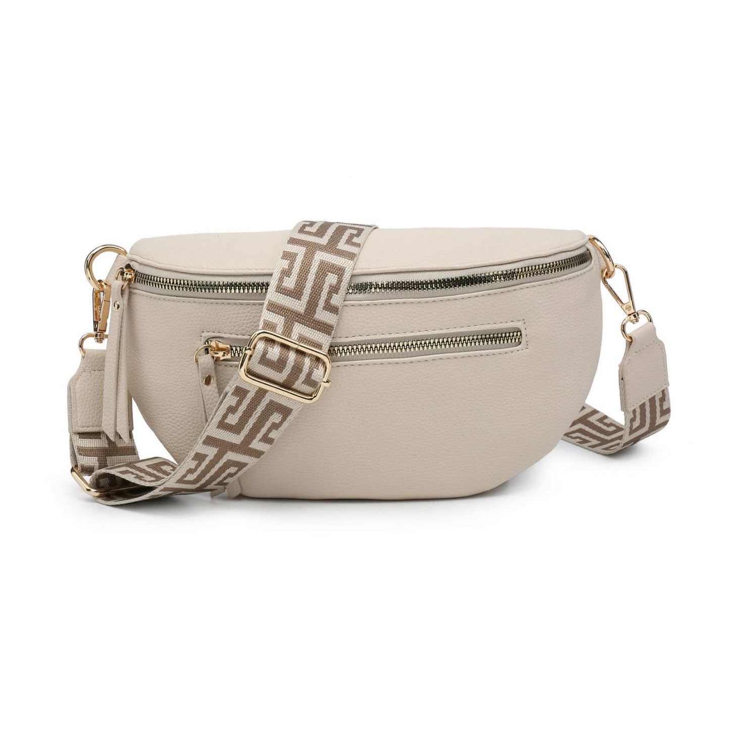 B23003 Canvas Strap Sling Chest Bag with zip top sections