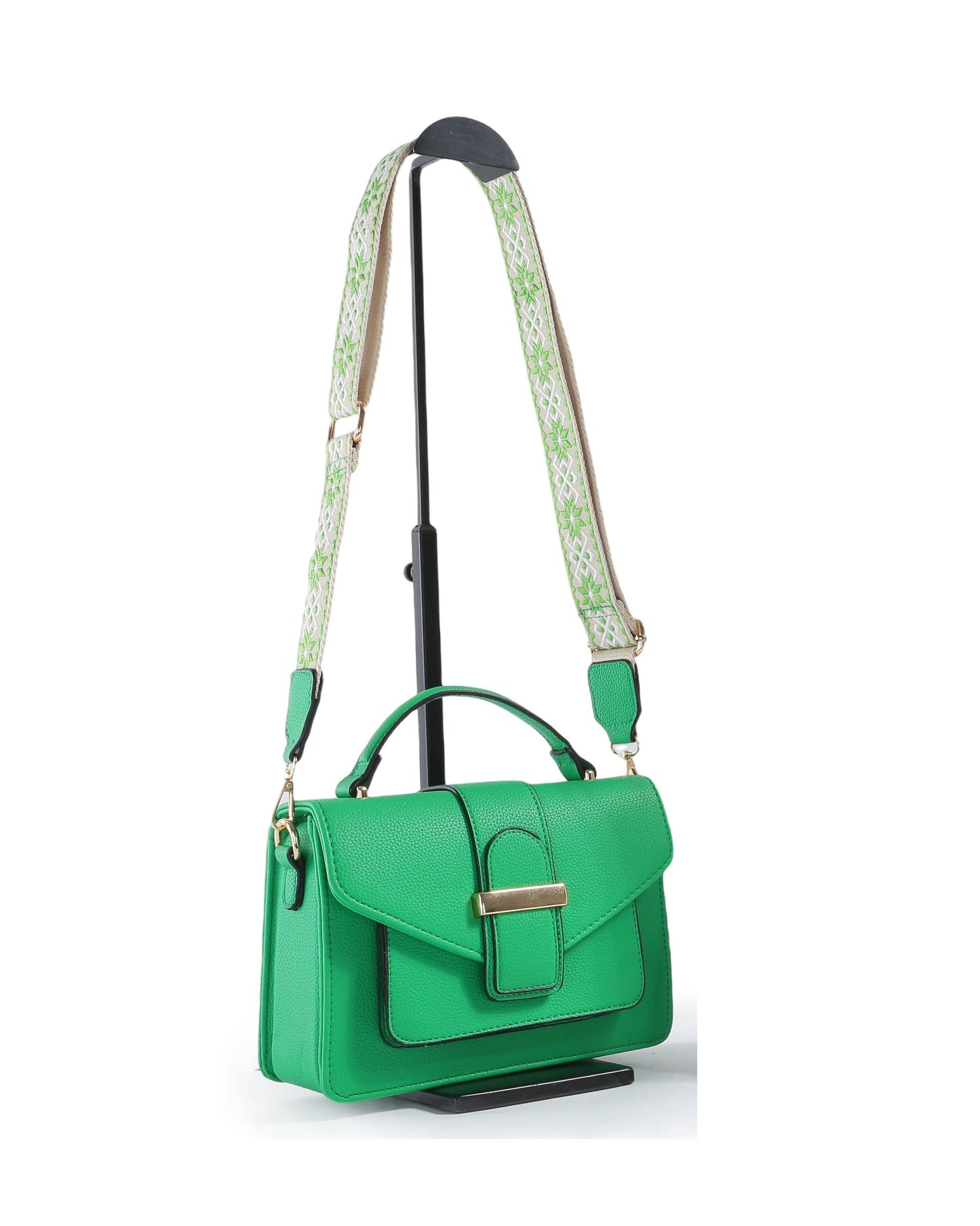 A7807-Crossbody/Grab bag with pocket on the front and buckle