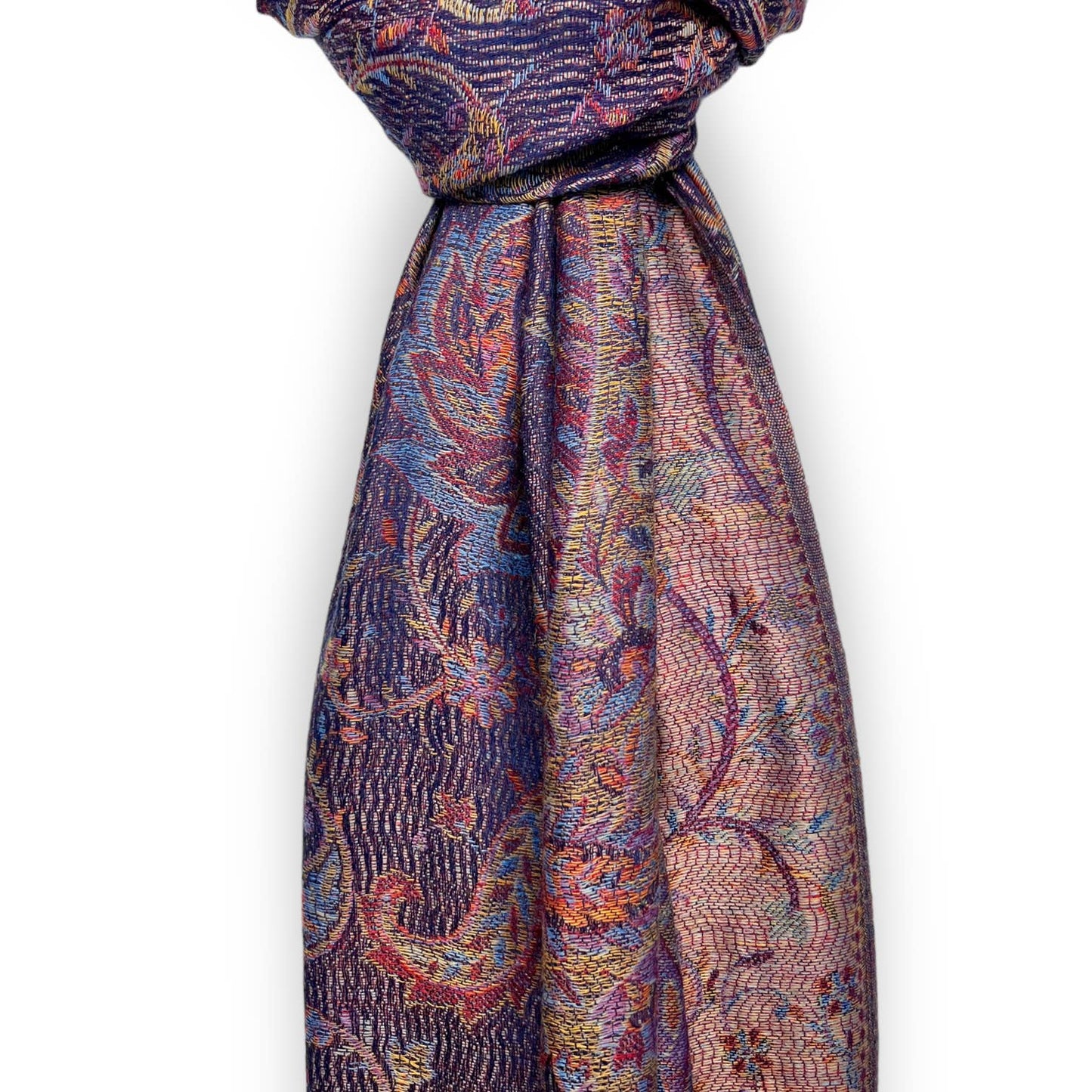 Pashmina jacquard paisley print with tassels
