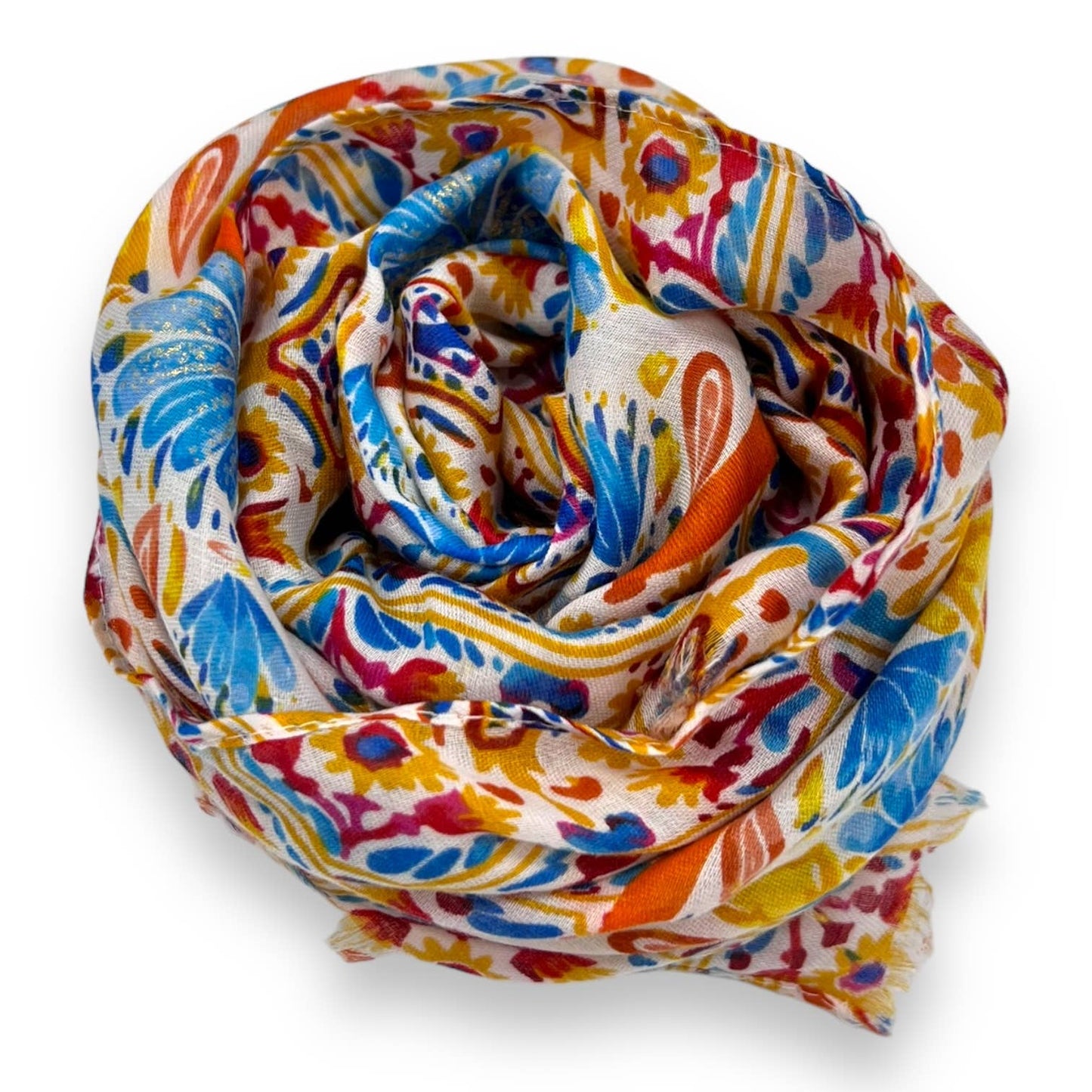Mosaic flower print scarf