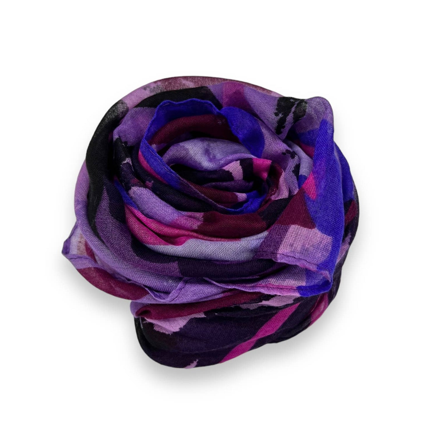 Abstract brush painting scarf