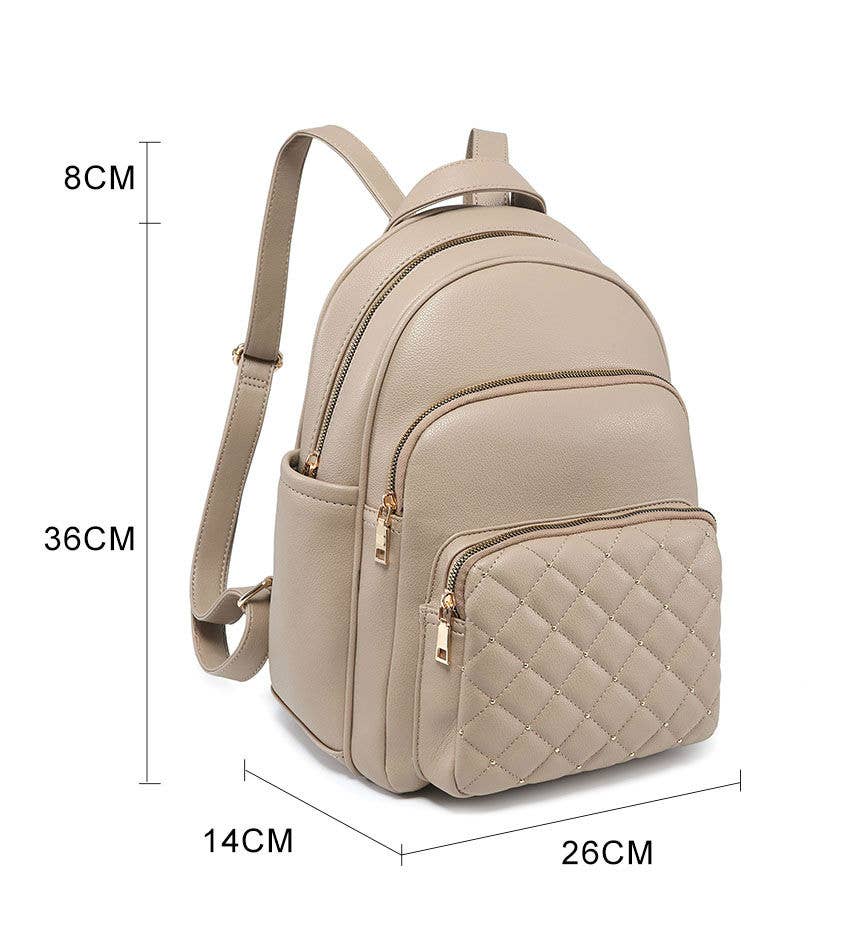 GL23900-Backpack with check quilted pattern