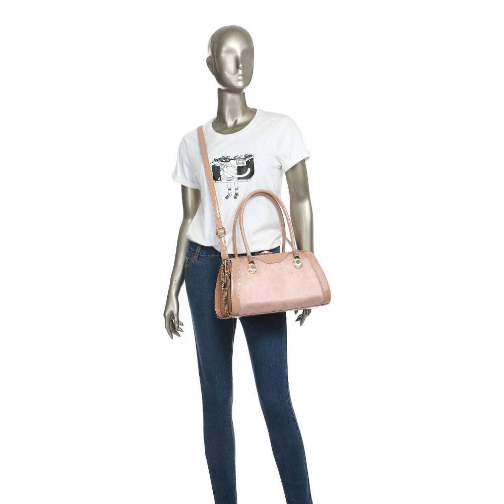 LM053-1 Hard case handbag with snake skin pattern