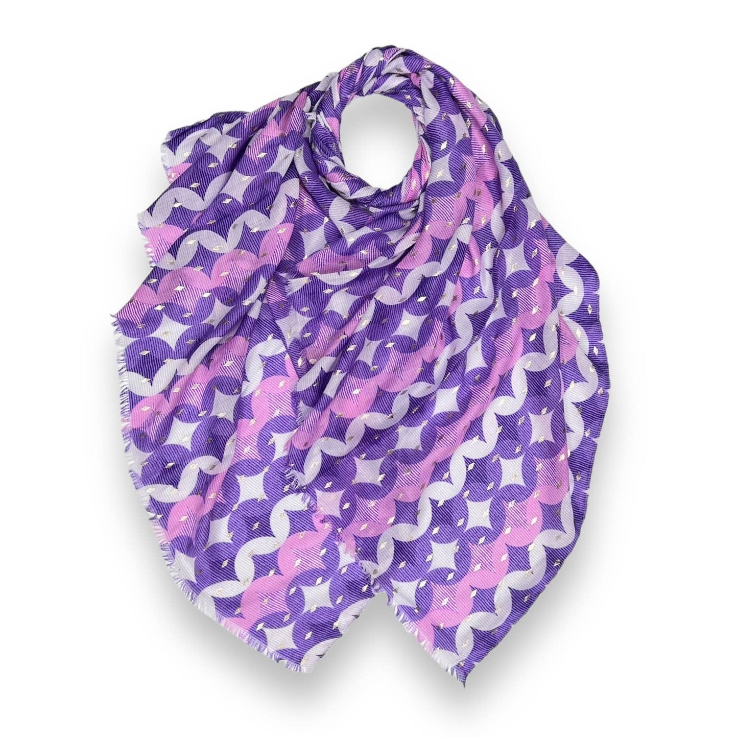 Retro printed style scarf with stars