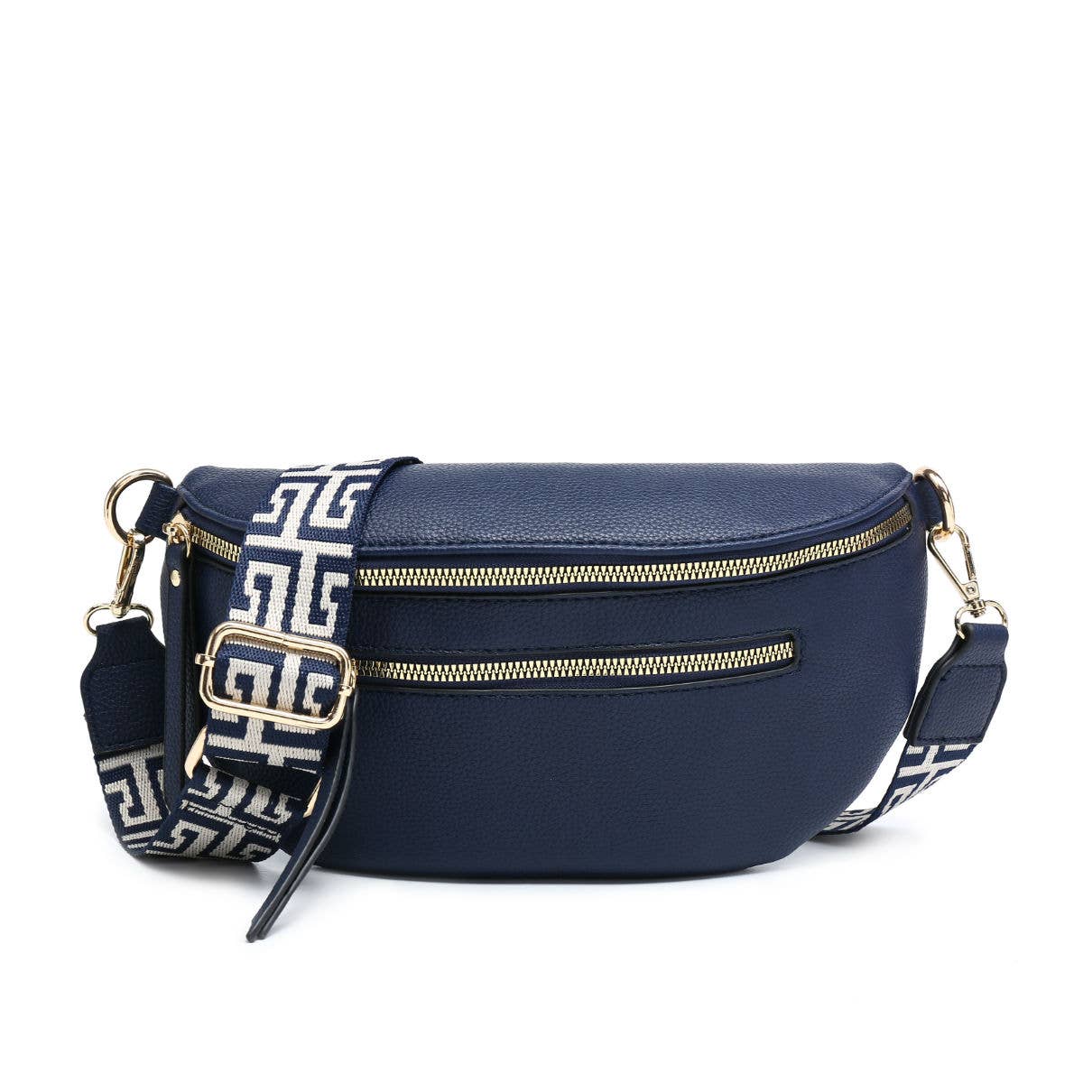 B23003 Canvas Strap Sling Chest Bag with zip top sections