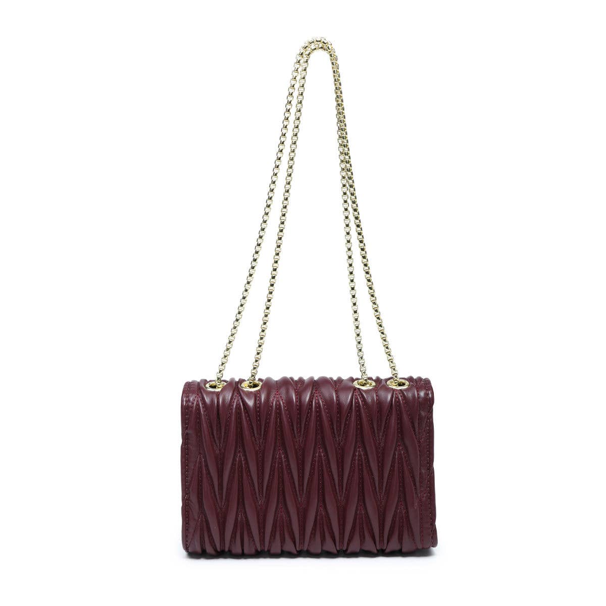 OL0004-Crossbody bag with quilted pattern and metal badge