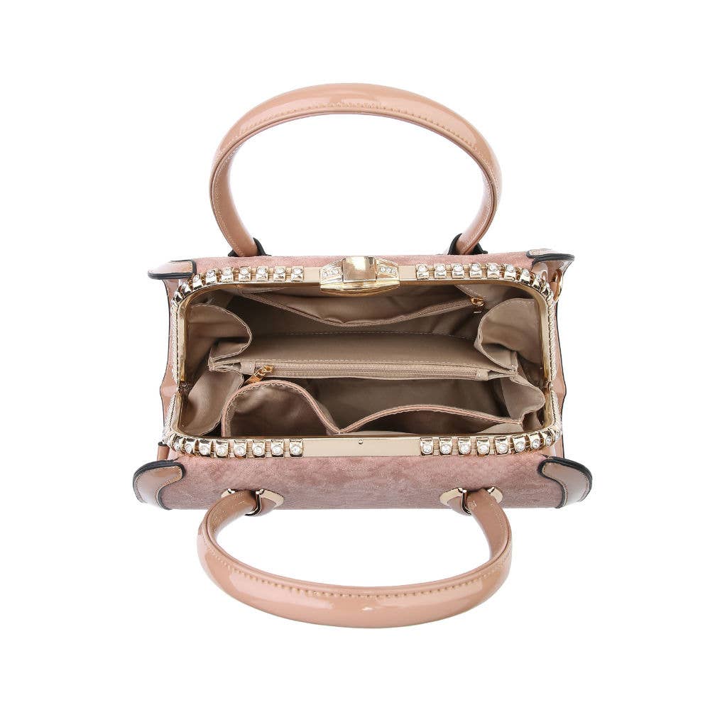 LM053-1 Hard case handbag with snake skin pattern