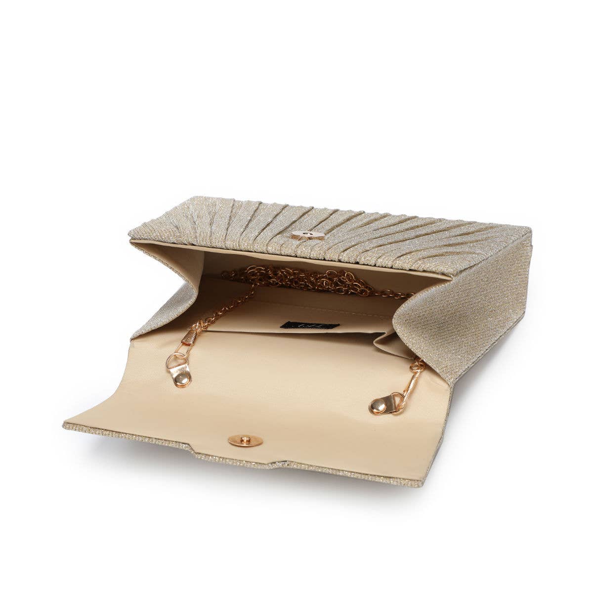 Elegant Top Handle Glitter Clutch Bag