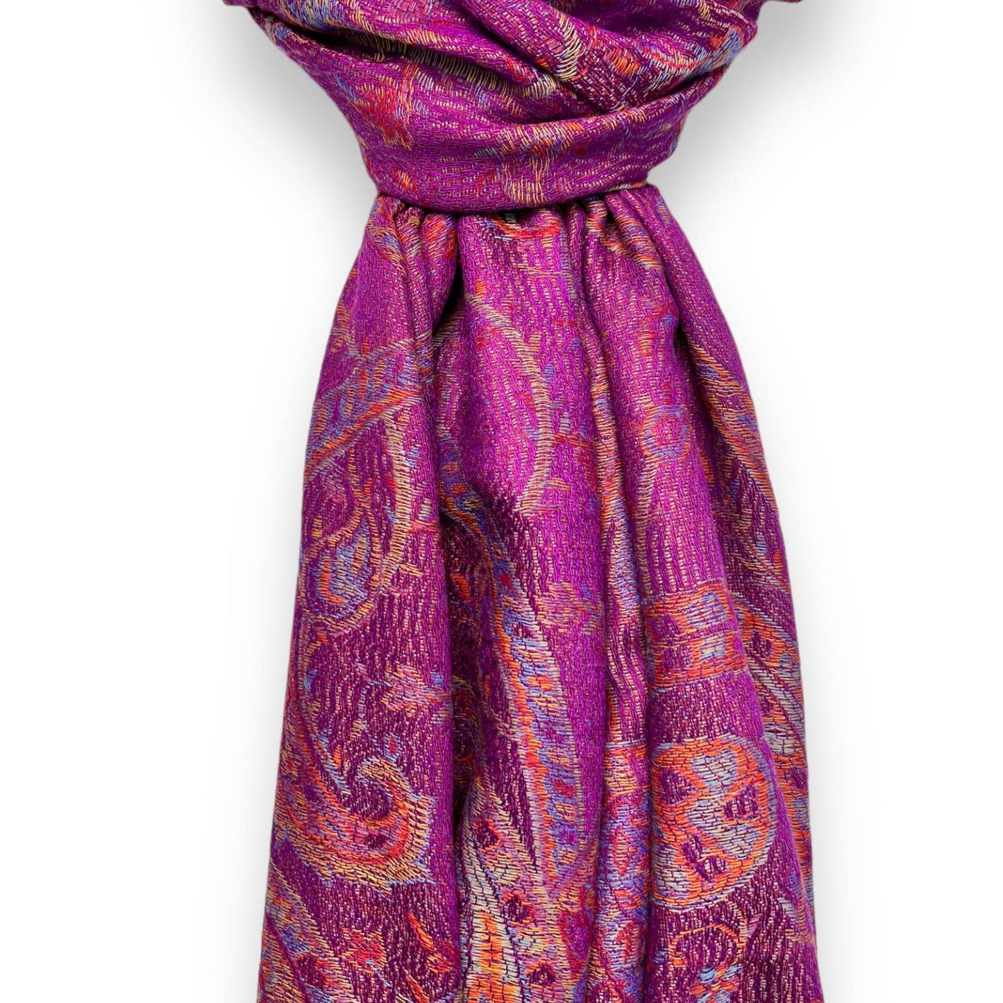 Pashmina jacquard paisley print with tassels
