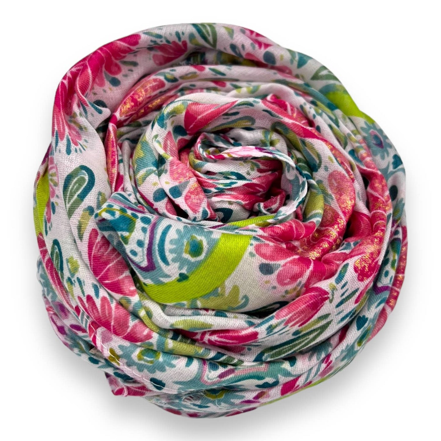 Mosaic flower print scarf