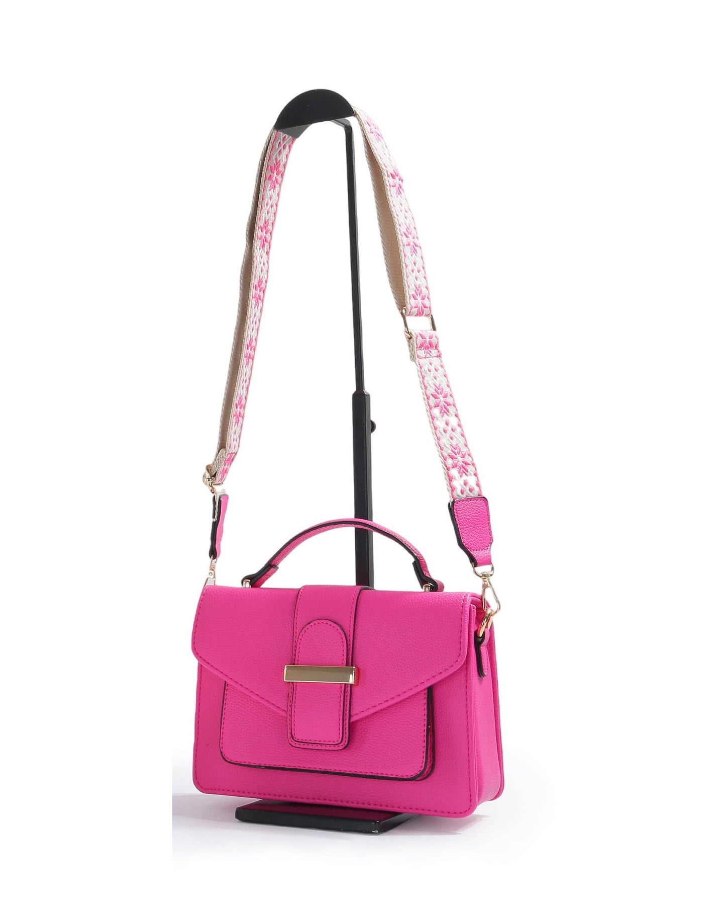 A7807-Crossbody/Grab bag with pocket on the front and buckle