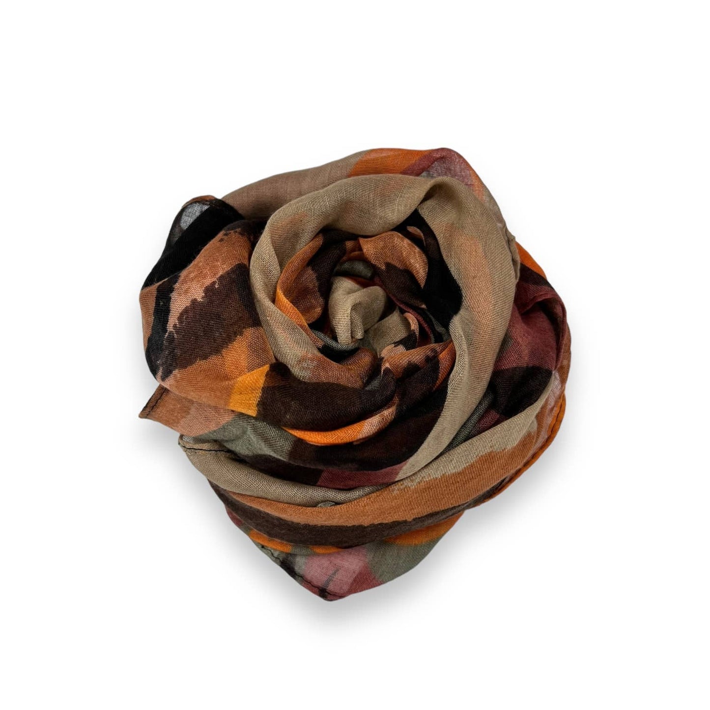 Abstract brush painting scarf