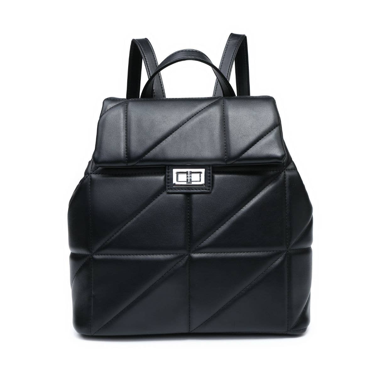 SP2288 Backpack with quilted pattern and flap over lid