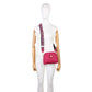 B23002 Cross Body Handbag with double zip top sections