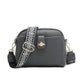 B23002 Cross Body Handbag with double zip top sections