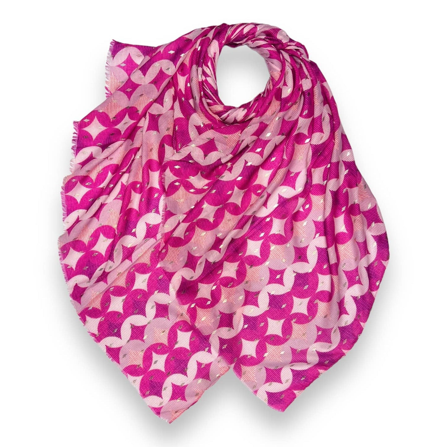 Retro printed style scarf with stars