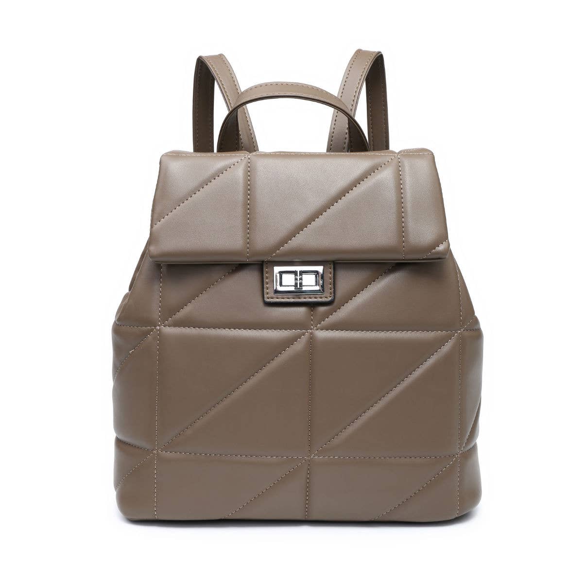 SP2288 Backpack with quilted pattern and flap over lid