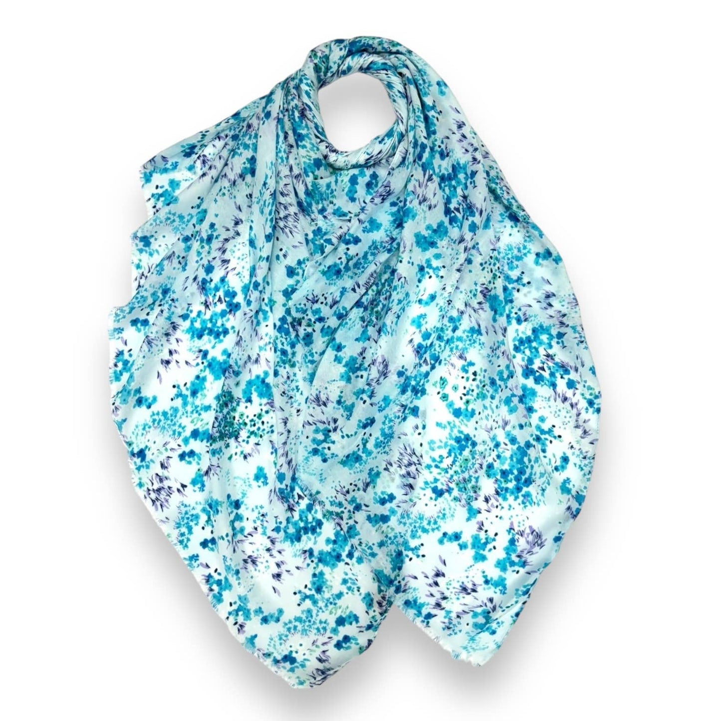 Summer colour Mimosa flower prints on medium weight scarf