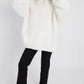 CREAM FLUFFY FRONT POCKET OVERSIZED TEDDY HOODIE