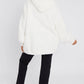 CREAM FLUFFY FRONT POCKET OVERSIZED TEDDY HOODIE