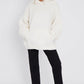 CREAM FLUFFY FRONT POCKET OVERSIZED TEDDY HOODIE