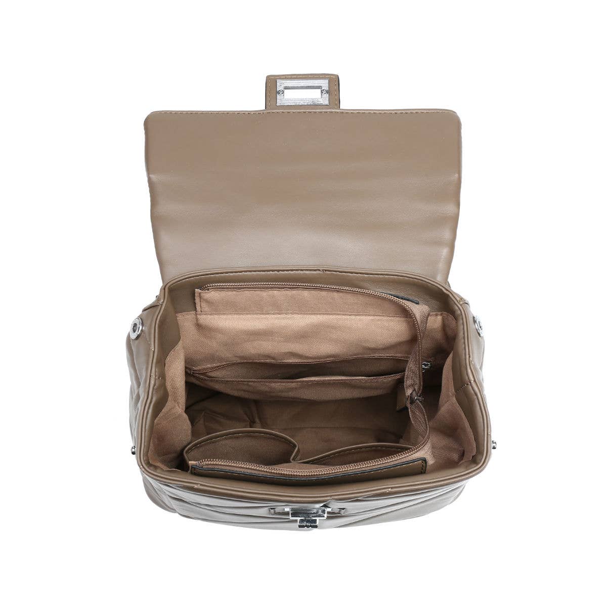 SP2288 Backpack with quilted pattern and flap over lid
