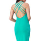 Goddiva Criss Cross Strap Halter Neck Midi Dress