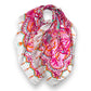 Paisley lace print scarf finished with fringes