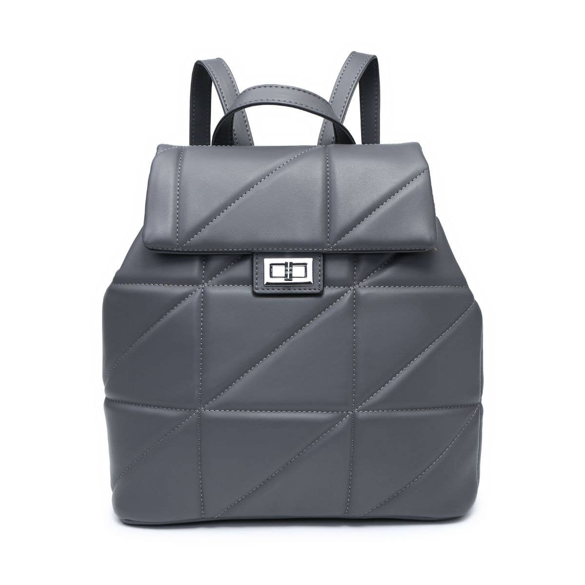 SP2288 Backpack with quilted pattern and flap over lid