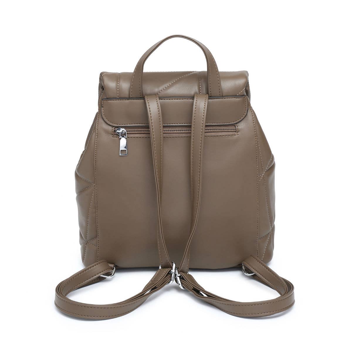 SP2288 Backpack with quilted pattern and flap over lid