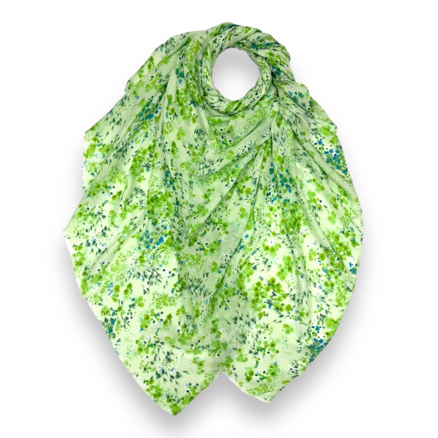 Summer colour Mimosa flower prints on medium weight scarf