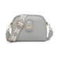 B23002 Cross Body Handbag with double zip top sections