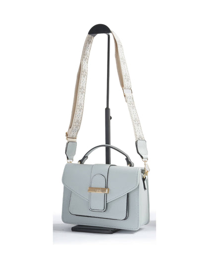 A7807-Crossbody/Grab bag with pocket on the front and buckle