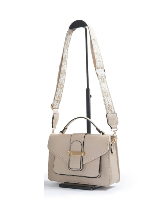 A7807-Crossbody/Grab bag with pocket on the front and buckle