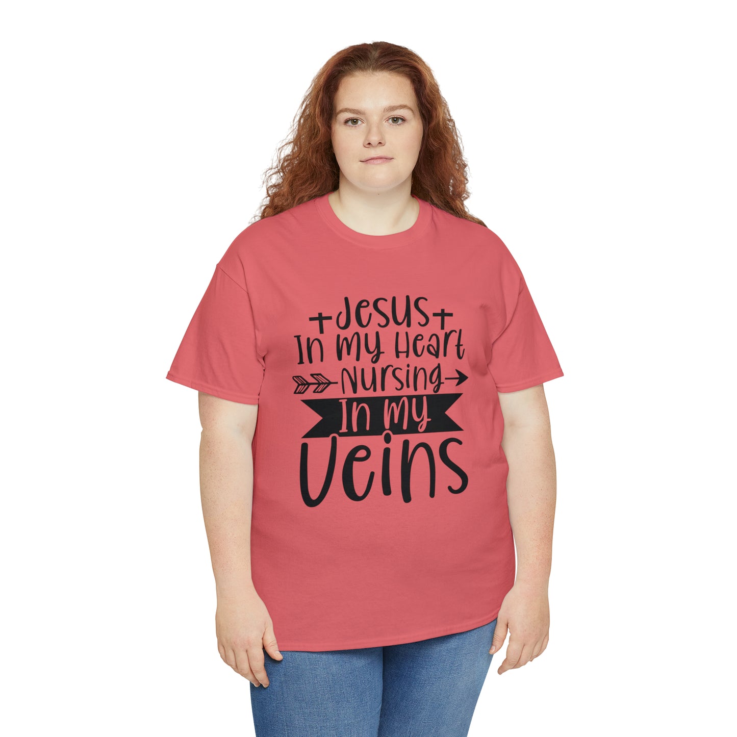 Jesus In My Heart Nursing In My Vein Unisex Tee