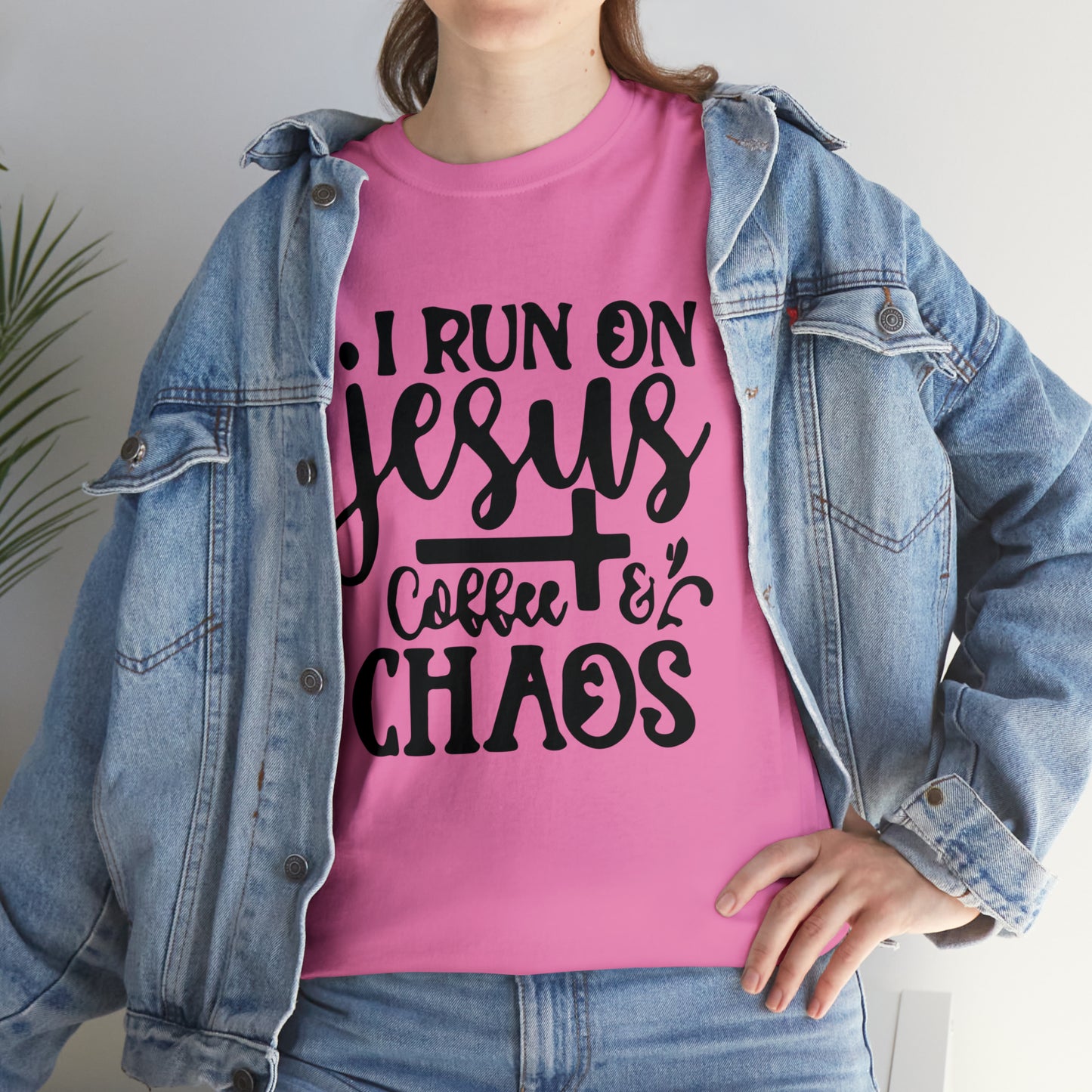 I Run On Jesus Coffee Chaos  Unisex Tee