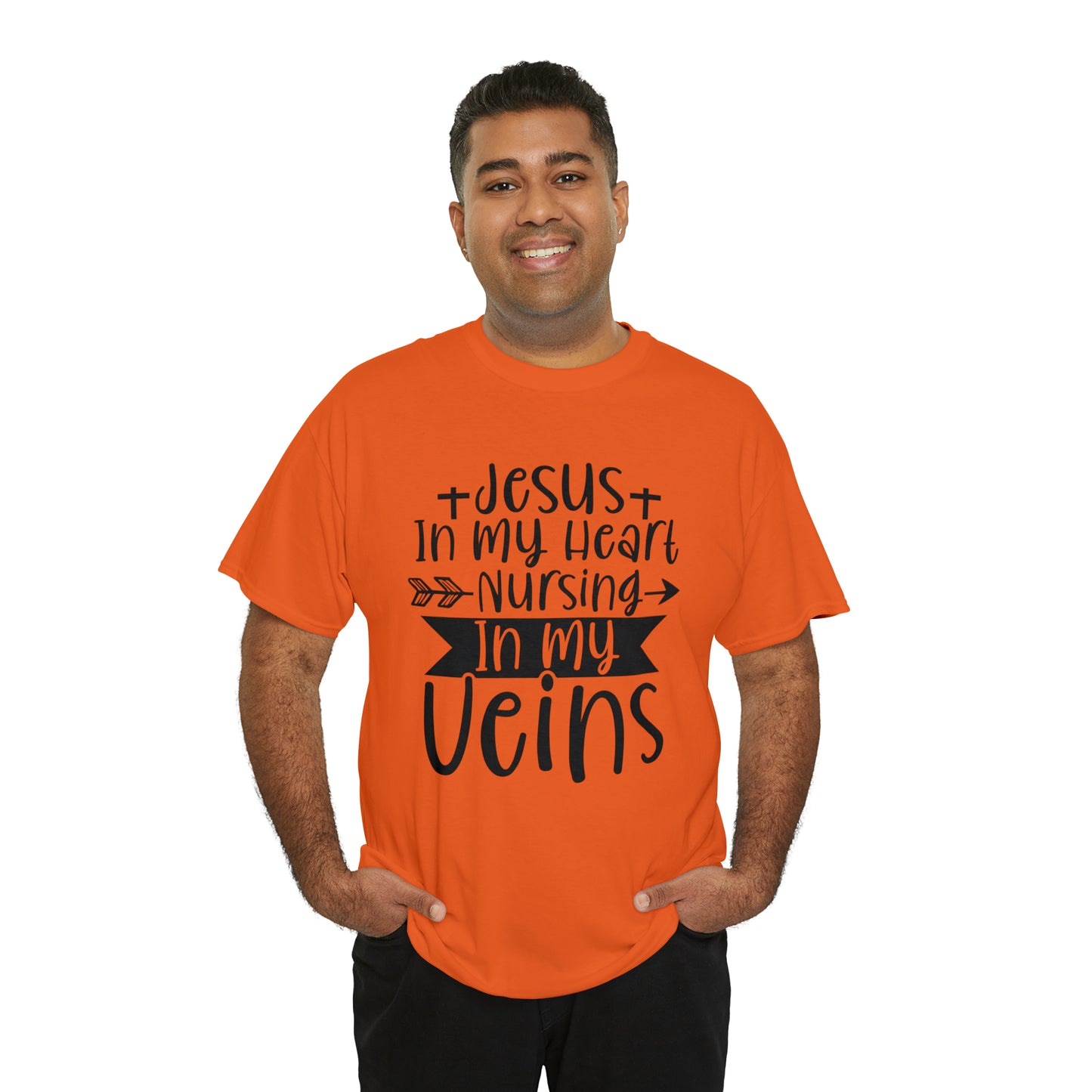 Jesus In My Heart Nursing In My Vein Unisex Tee