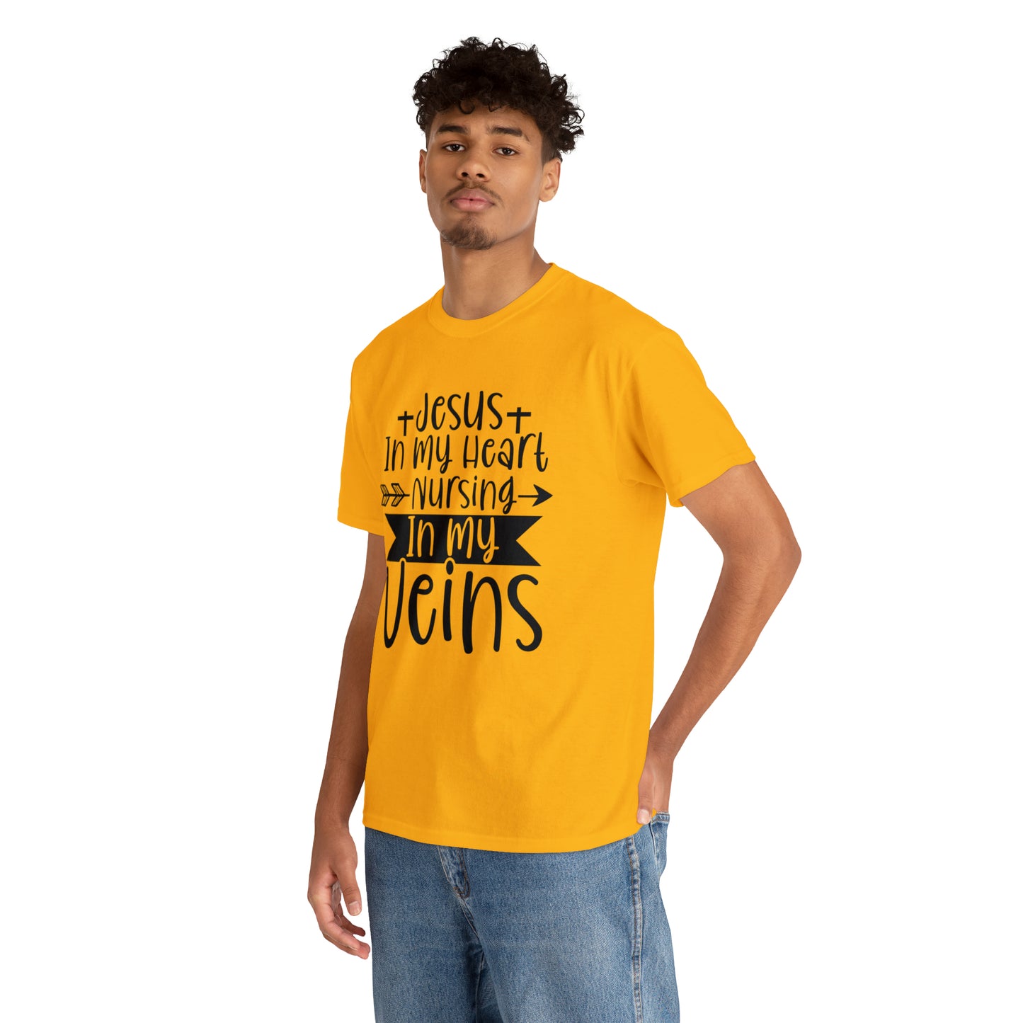 Jesus In My Heart Nursing In My Vein Unisex Tee