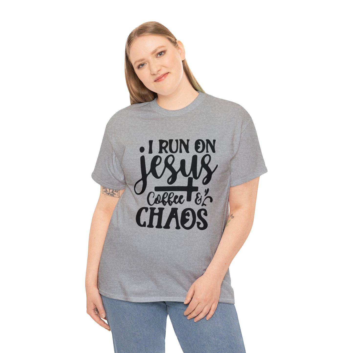I Run On Jesus Coffee Chaos  Unisex Tee