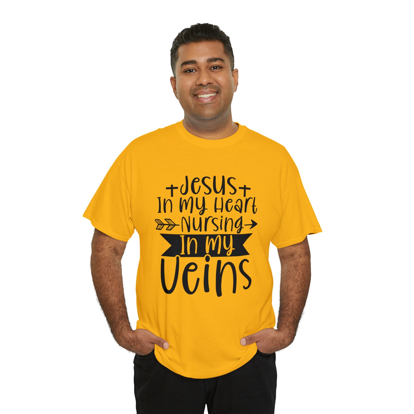 Jesus In My Heart Nursing In My Vein Unisex Tee