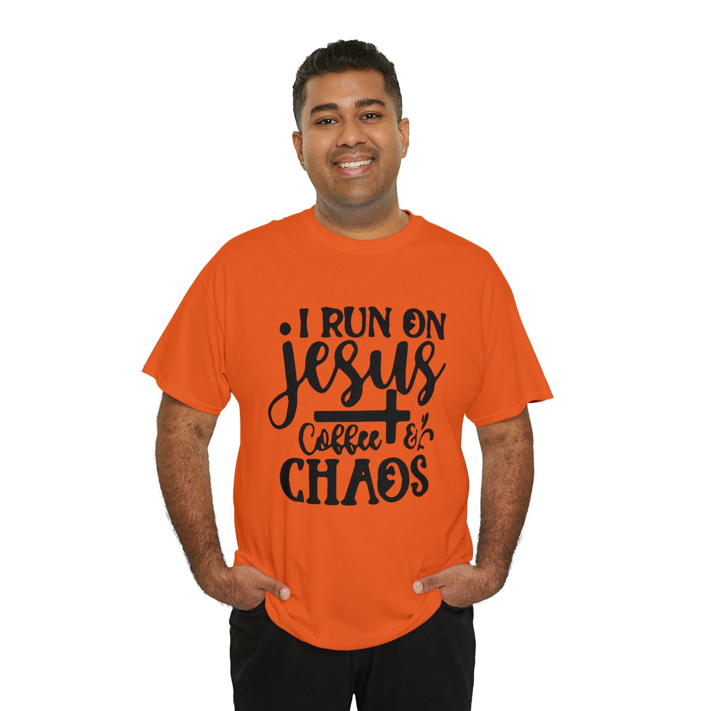 I Run On Jesus Coffee Chaos  Unisex Tee