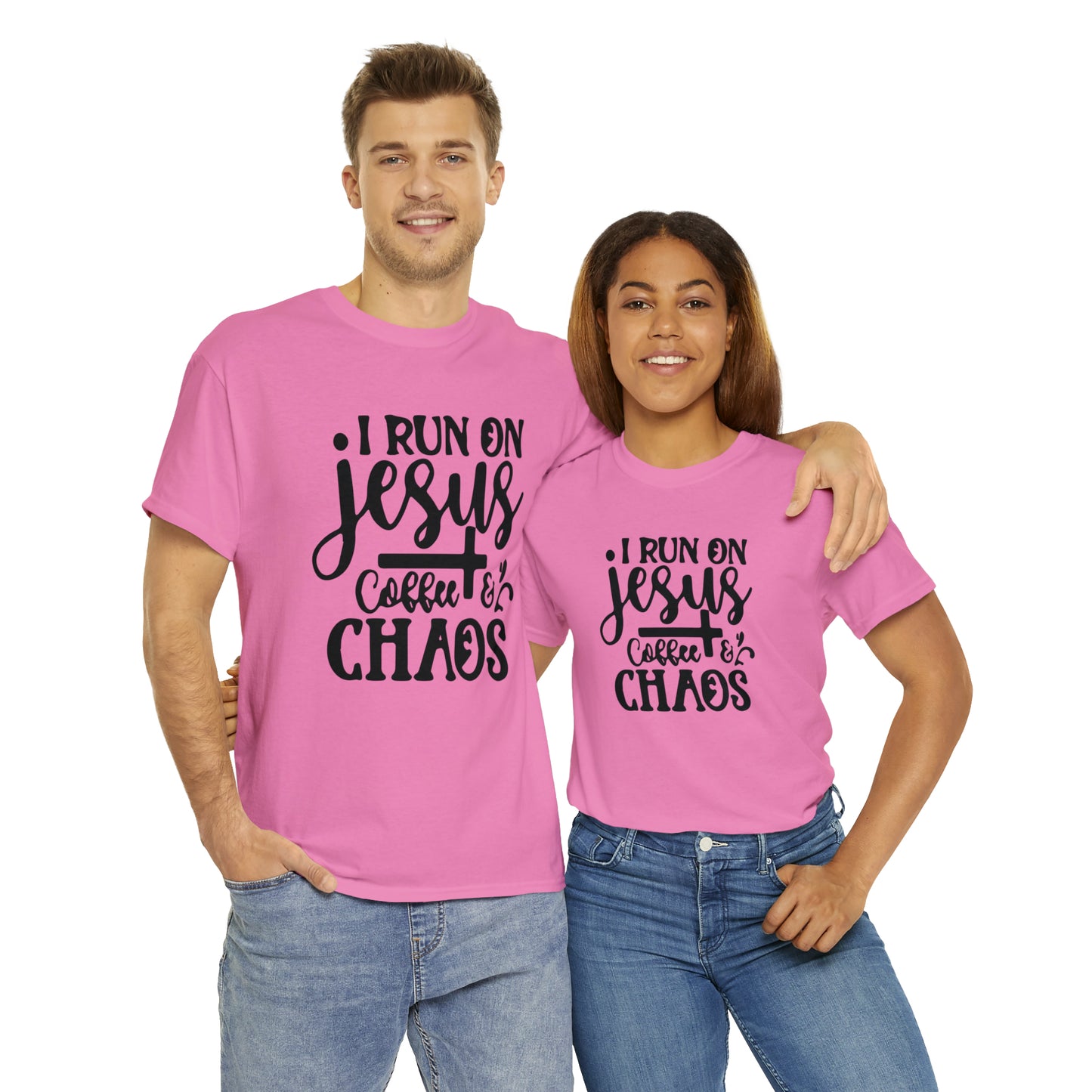 I Run On Jesus Coffee Chaos  Unisex Tee
