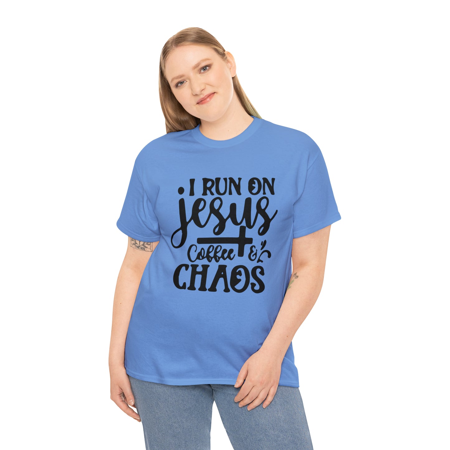 I Run On Jesus Coffee Chaos  Unisex Tee