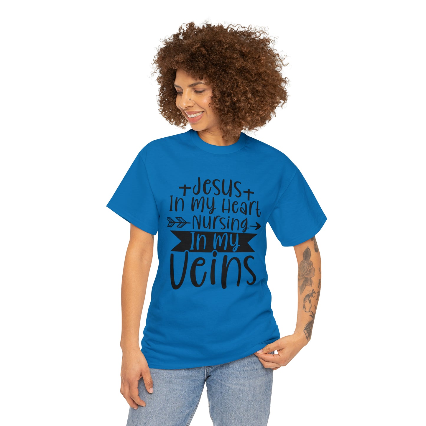 Jesus In My Heart Nursing In My Vein Unisex Tee