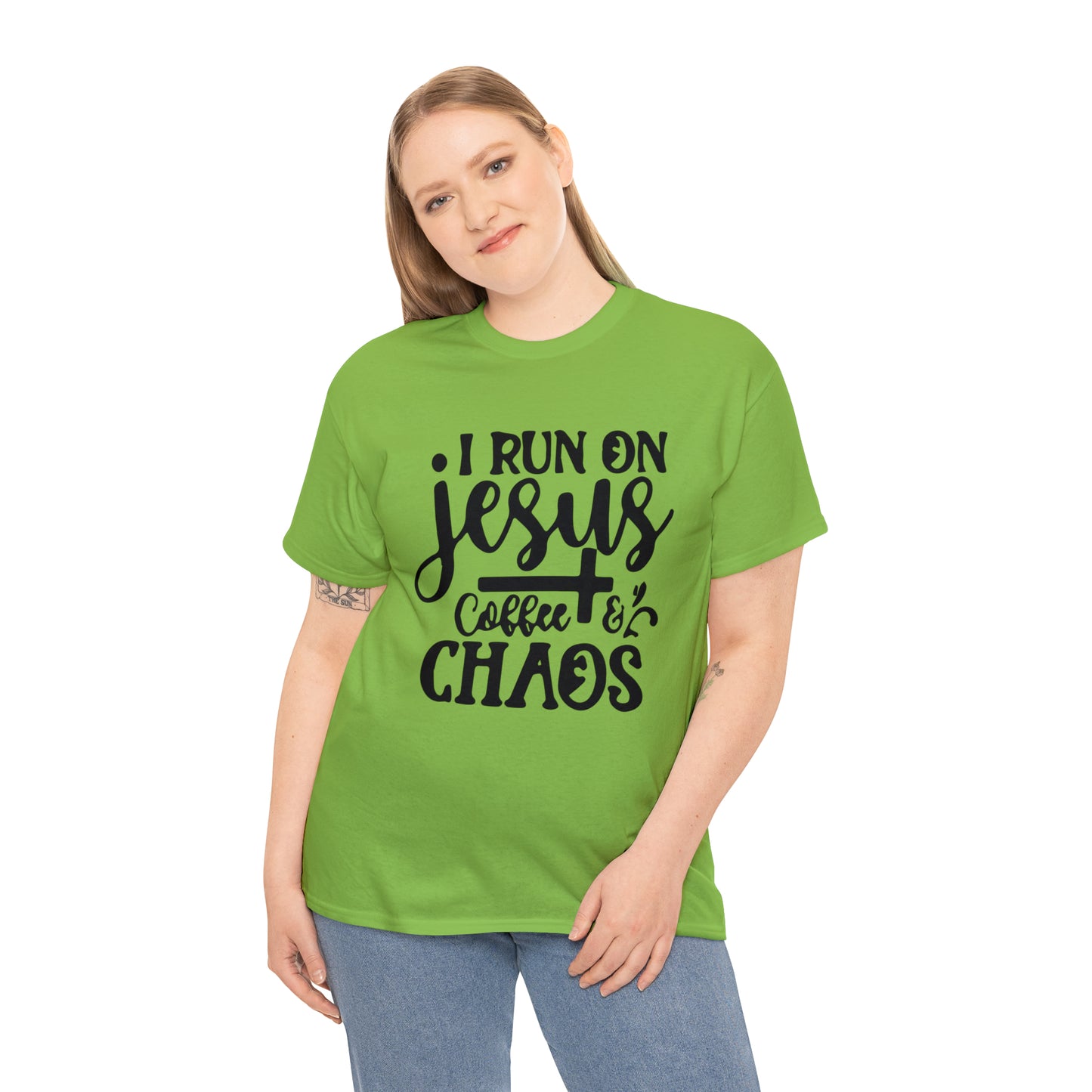 I Run On Jesus Coffee Chaos  Unisex Tee