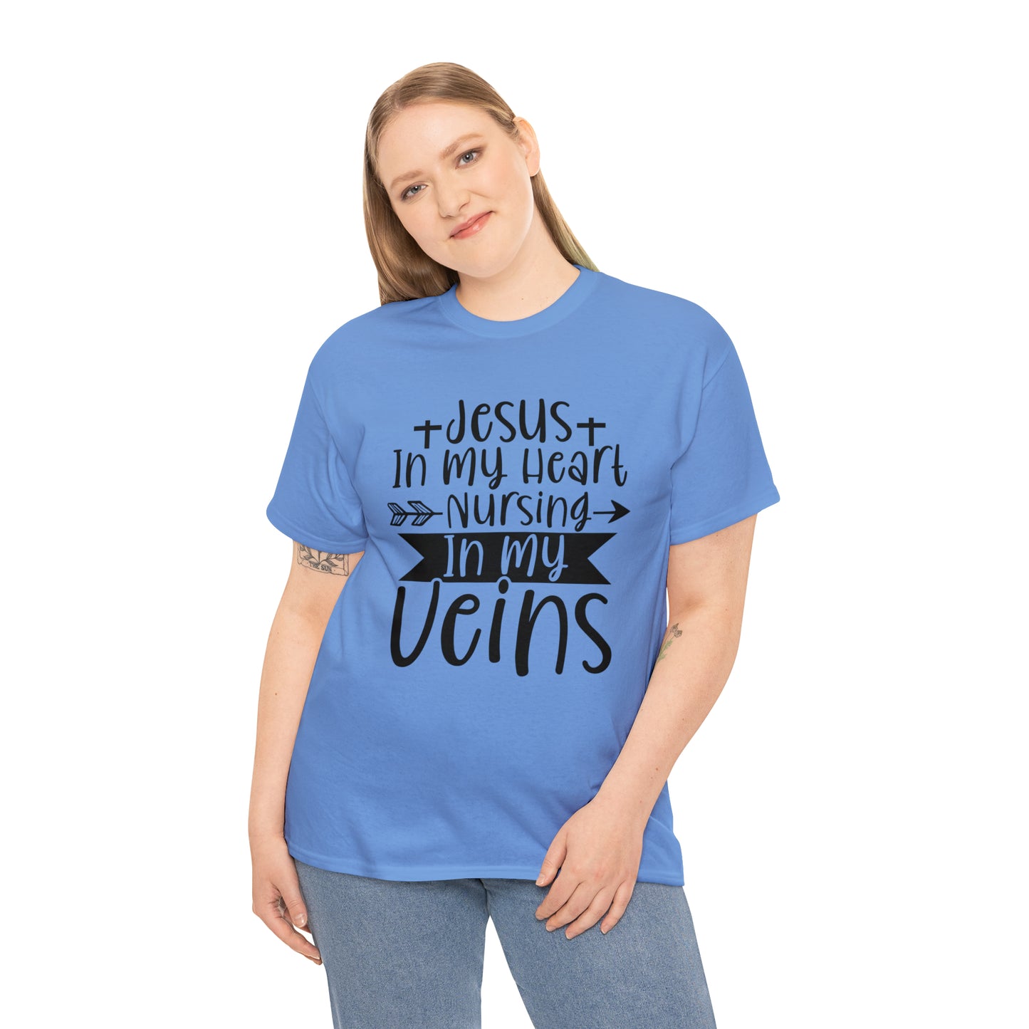 Jesus In My Heart Nursing In My Vein Unisex Tee