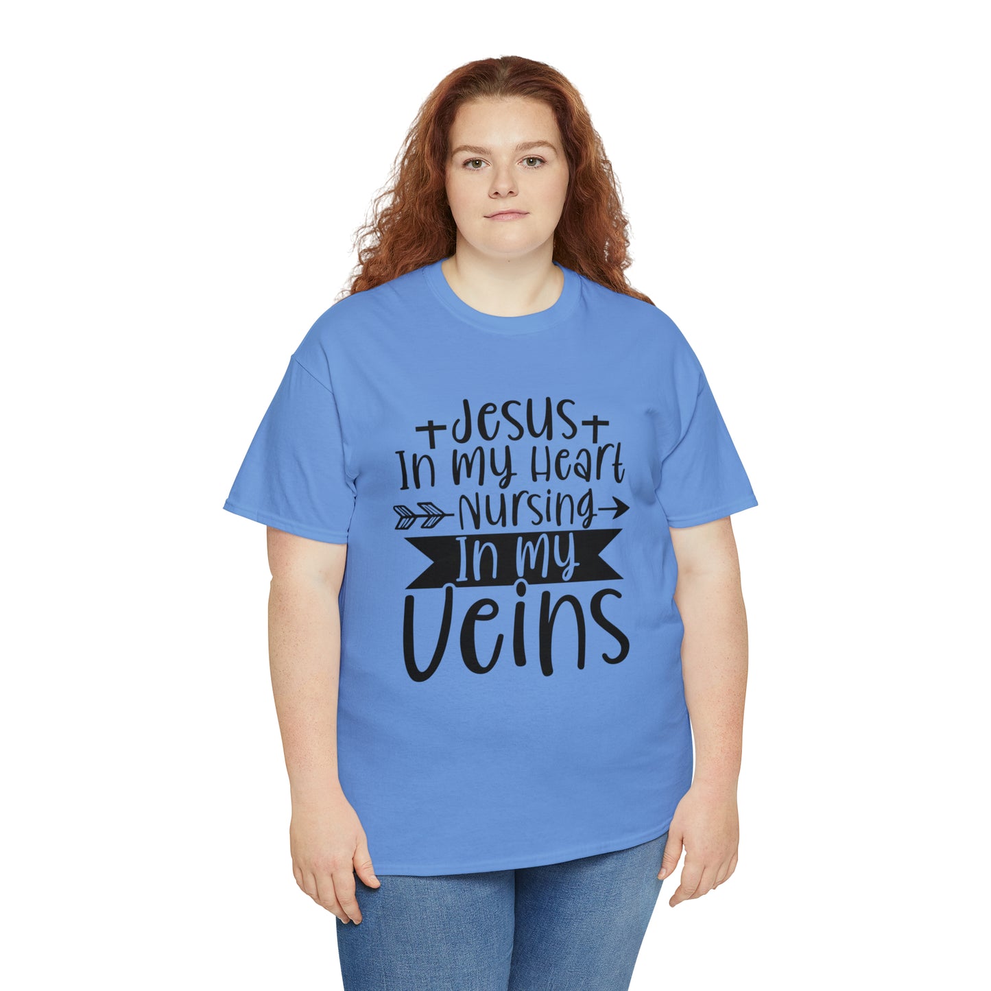 Jesus In My Heart Nursing In My Vein Unisex Tee