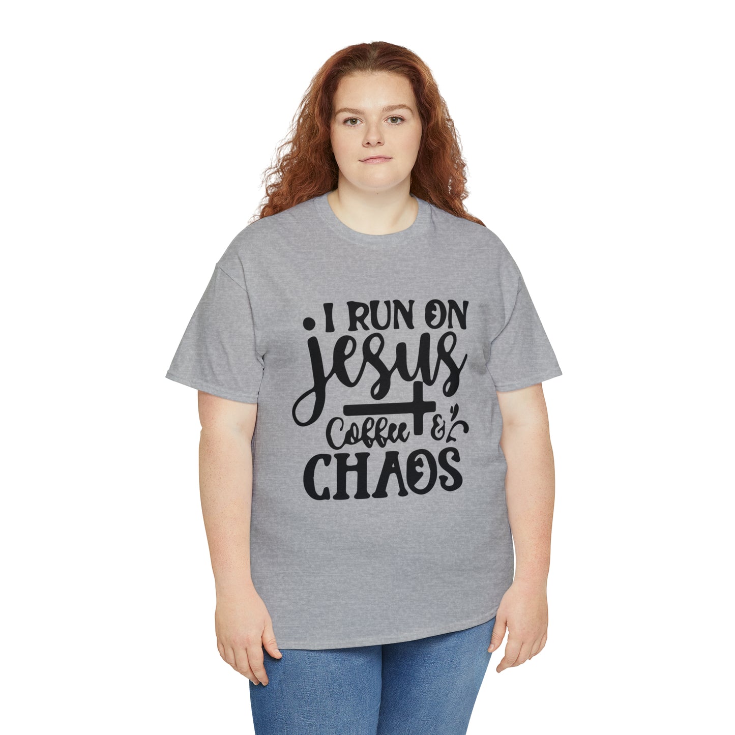 I Run On Jesus Coffee Chaos  Unisex Tee