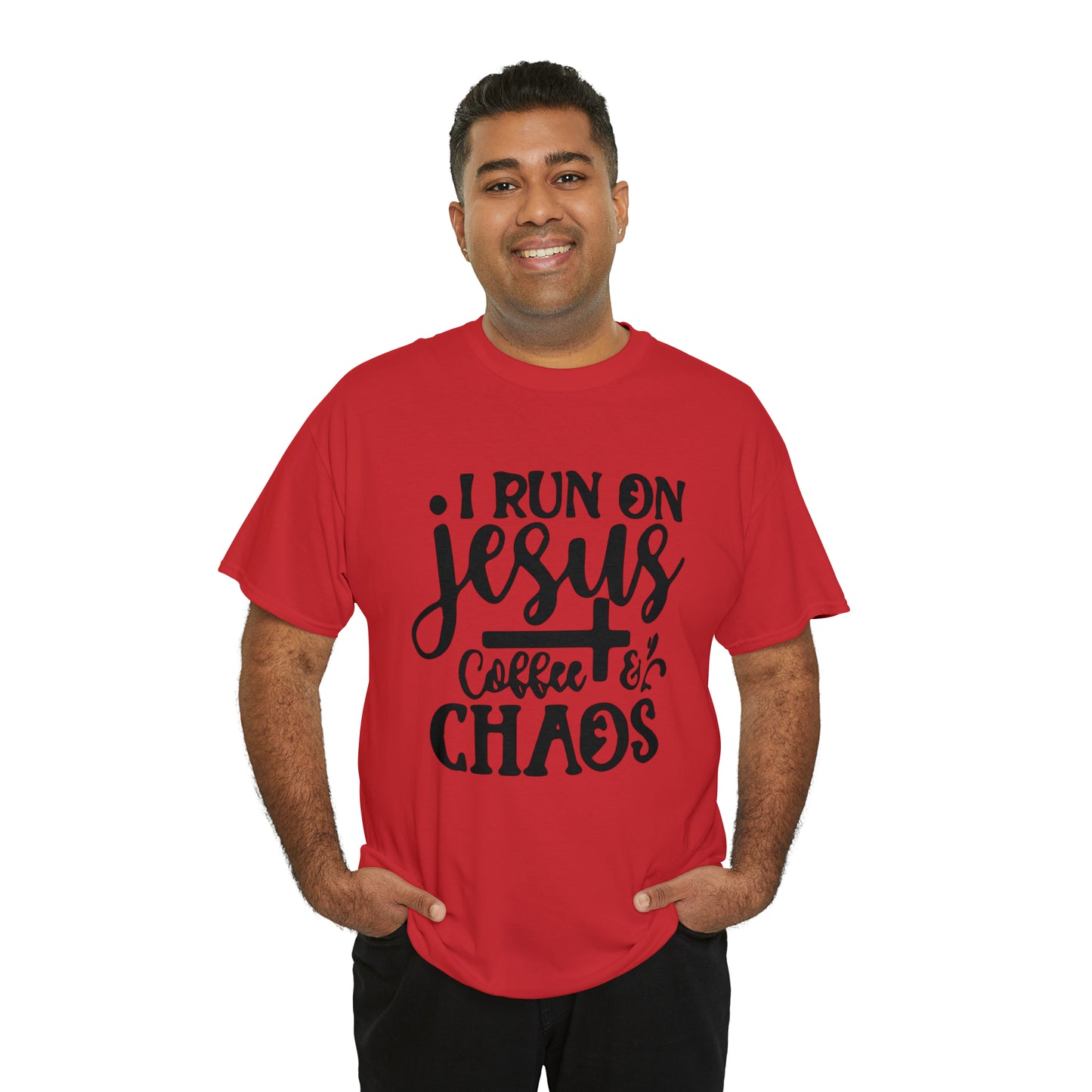 I Run On Jesus Coffee Chaos  Unisex Tee
