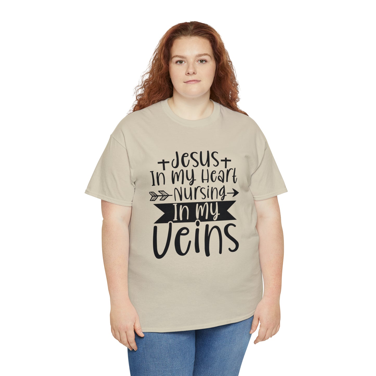 Jesus In My Heart Nursing In My Vein Unisex Tee